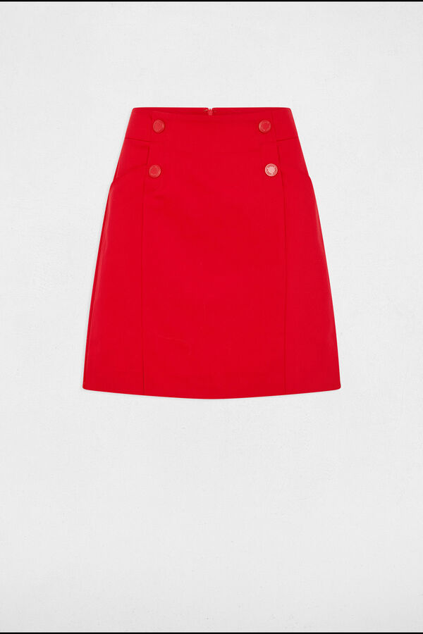 Morgan Saia curta com botões Vermelho