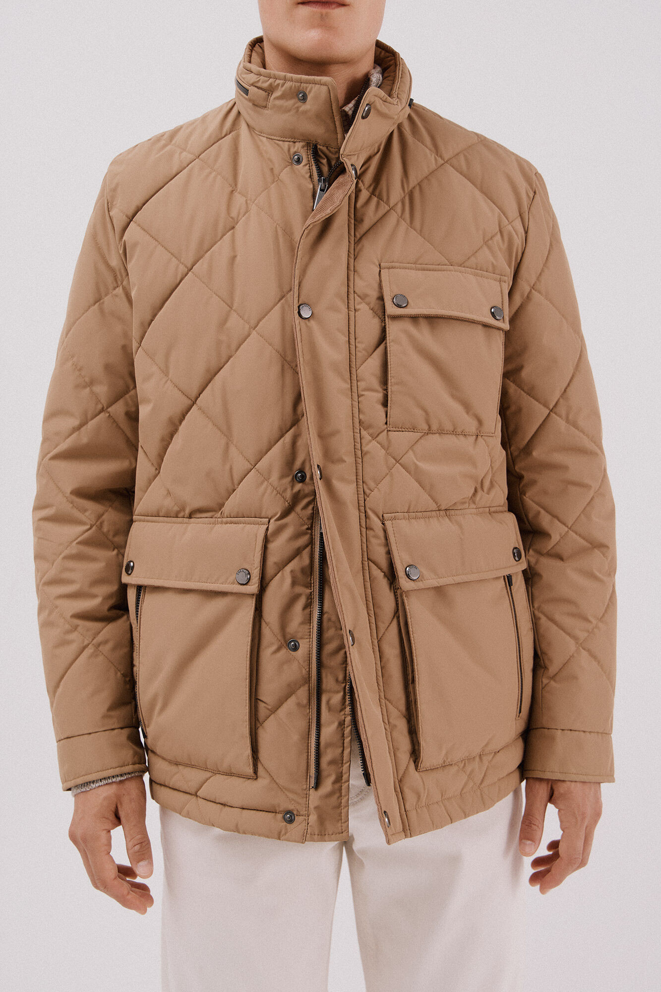 Cortefiel Chaqueta acolchada rombo