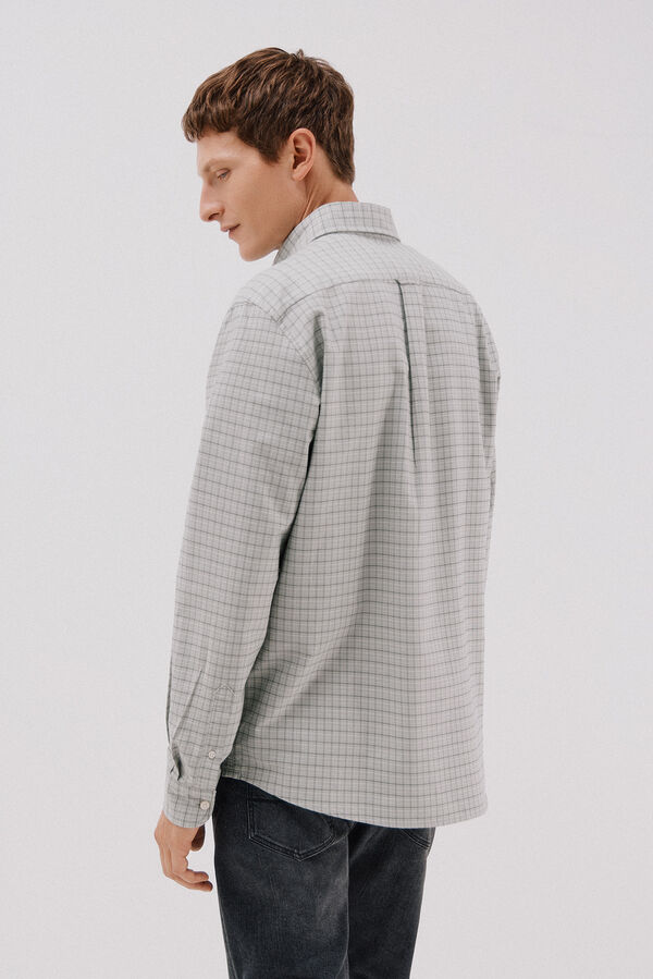Cortefiel Camisa oxford xadrez Verde