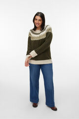 Vero Moda Curve Jersey greca talla grande Verde