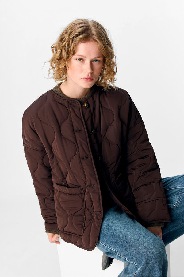 Object Chaqueta acolchada Marr&oacute;n oscuro