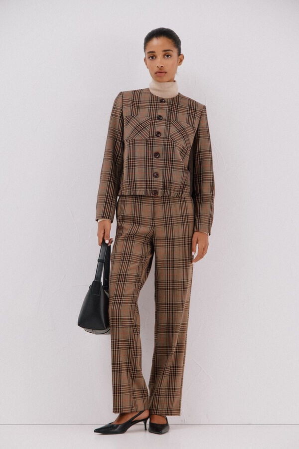 Cortefiel Chaqueta se cuadros Arena