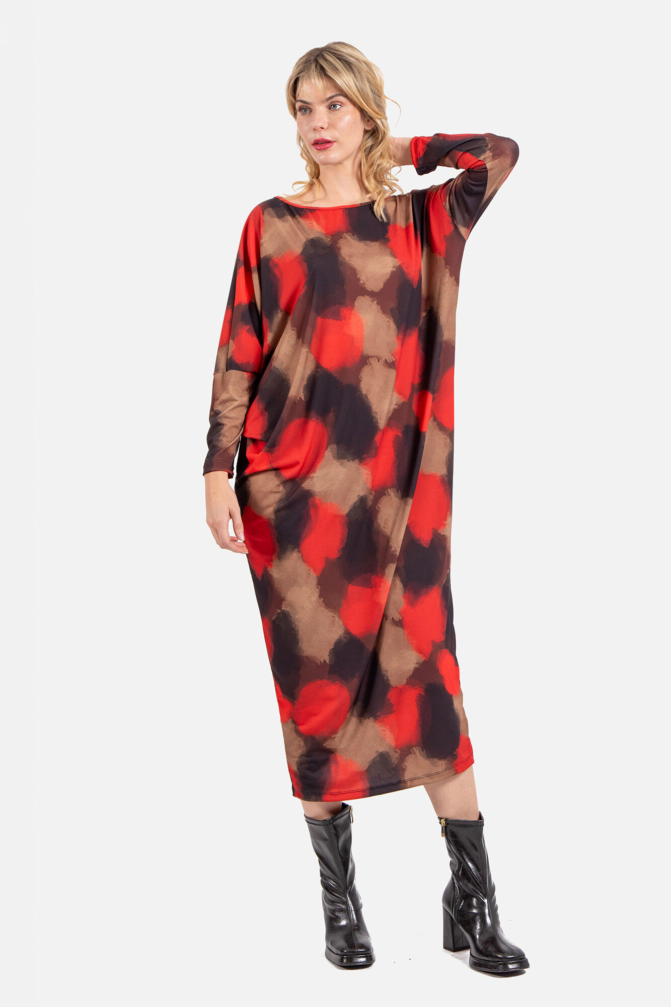 Cupl&eacute; Vestido ancho estampado