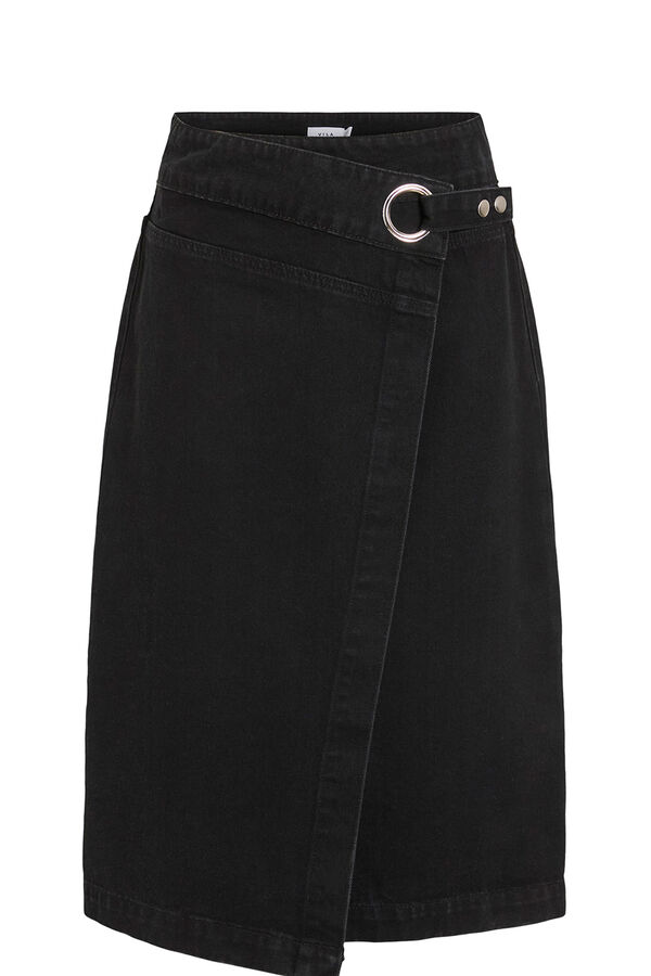 Vila Falda vaquera midi Negro