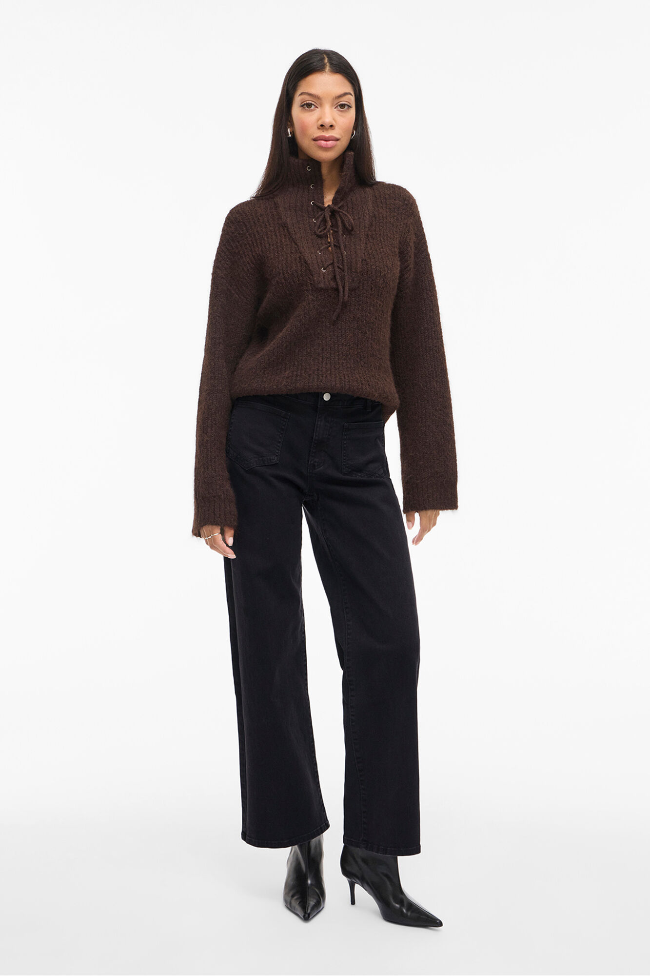 Vila Pantal&oacute;n ancho con bolsillos delanteros