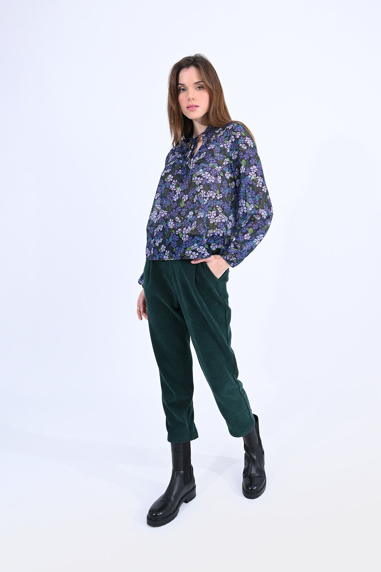 Molly Bracken Blusa de manga comprida com la&ccedil;ada