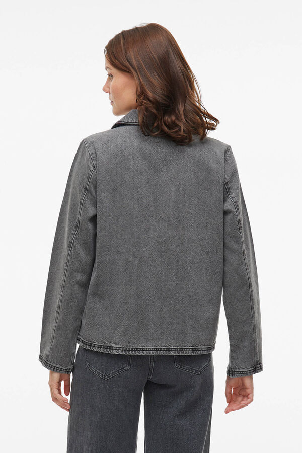 Vila Chaqueta vaquera anudada Gris oscuro
