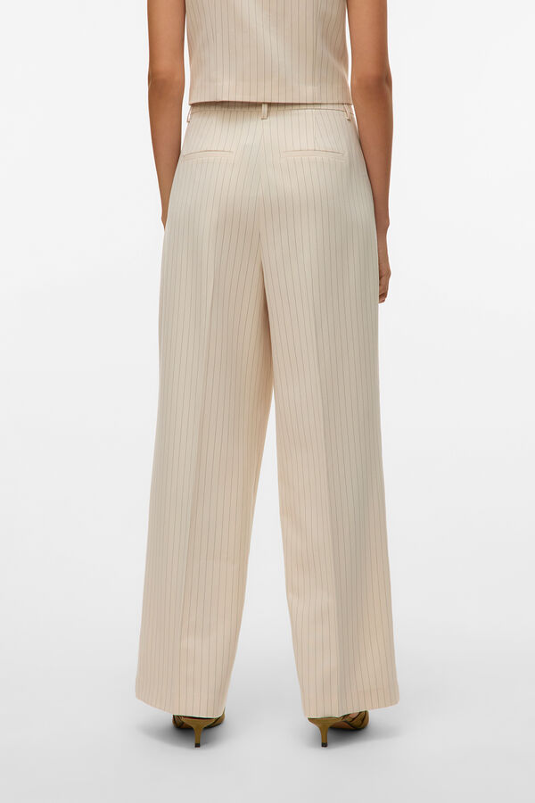Vero Moda Pantal&oacute;n ancho de rayas Gris