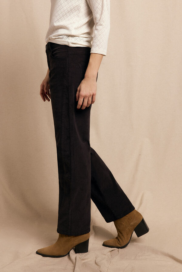 Slowlove Cal&ccedil;as de veludo cotel&ecirc; Castanho