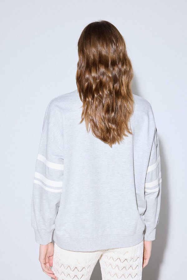 Slowlove Sudadera logo SLOWLOVE Gris oscuro