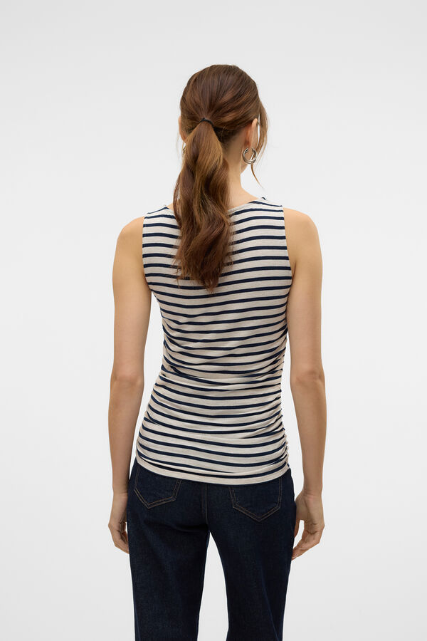 Vero Moda Top ajustado com franzidos Cinzento