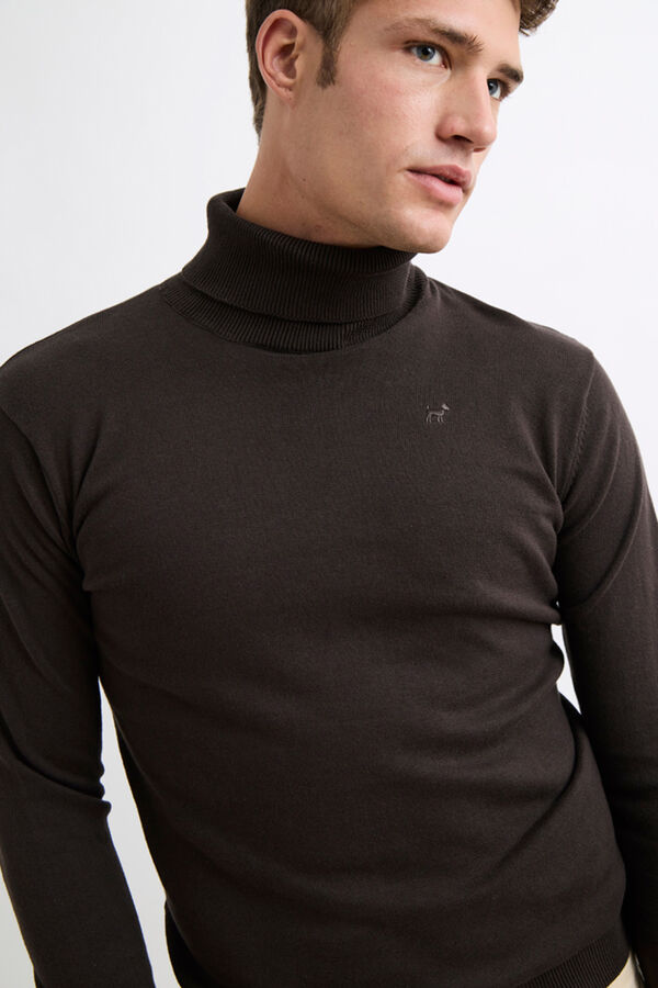 Williot Camisola de gola Castanho