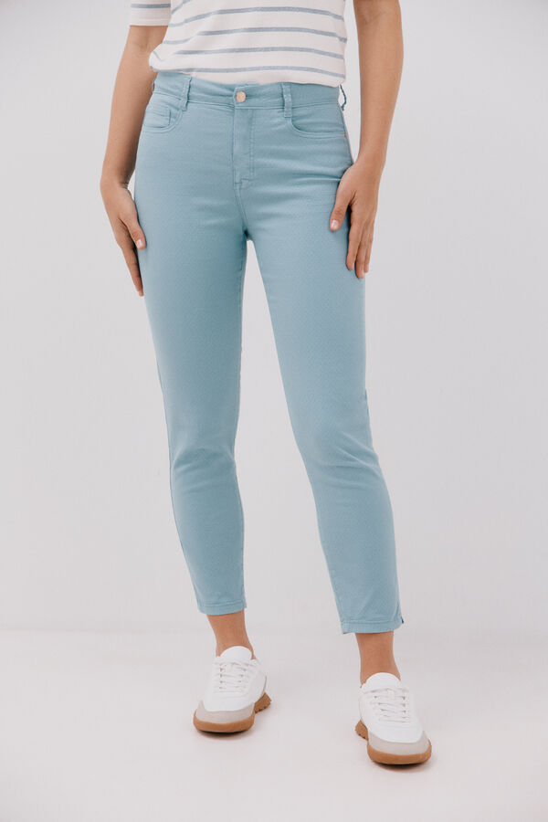 Cortefiel Jeans Sensacional Slim Jacquard Azul