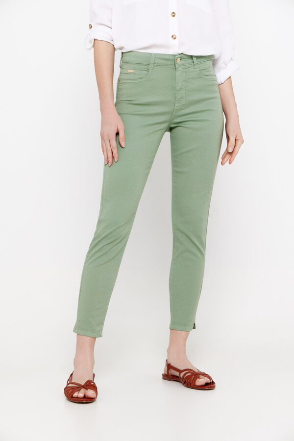 Cortefiel Pitillo jacquard sensational fit Verde