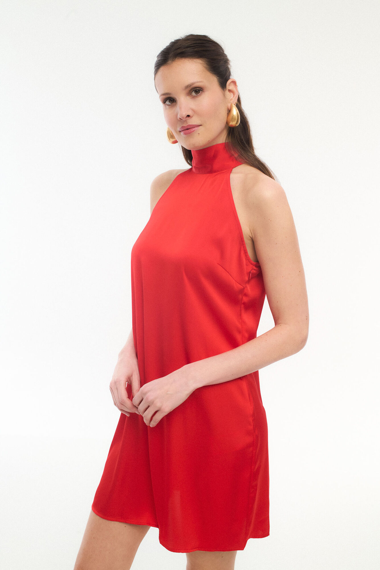 Vila Vestido corto satinado