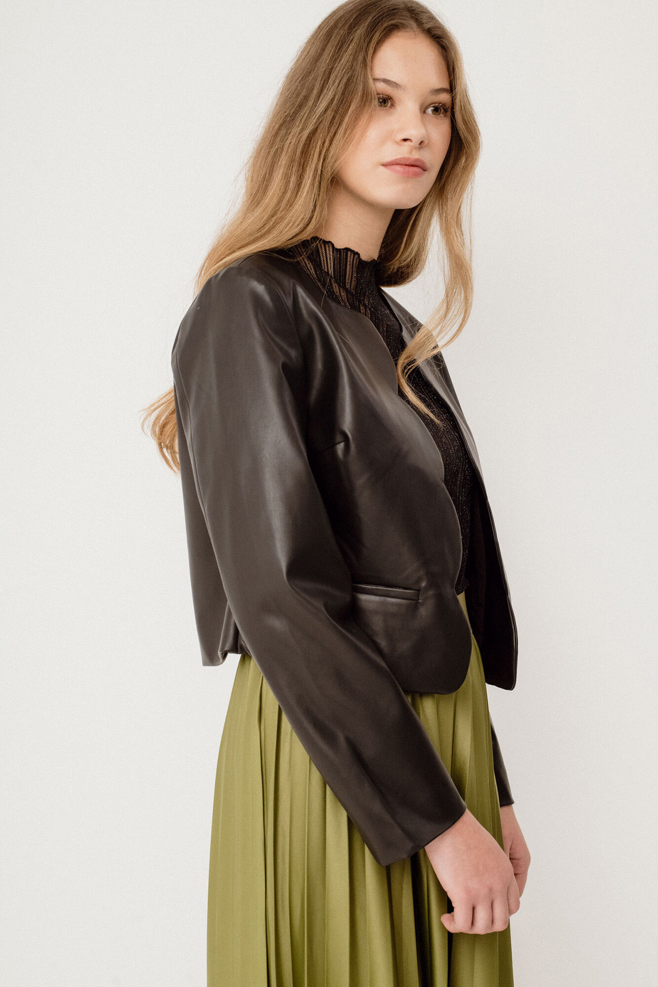 Vila Jaqueta de polipele com ondas