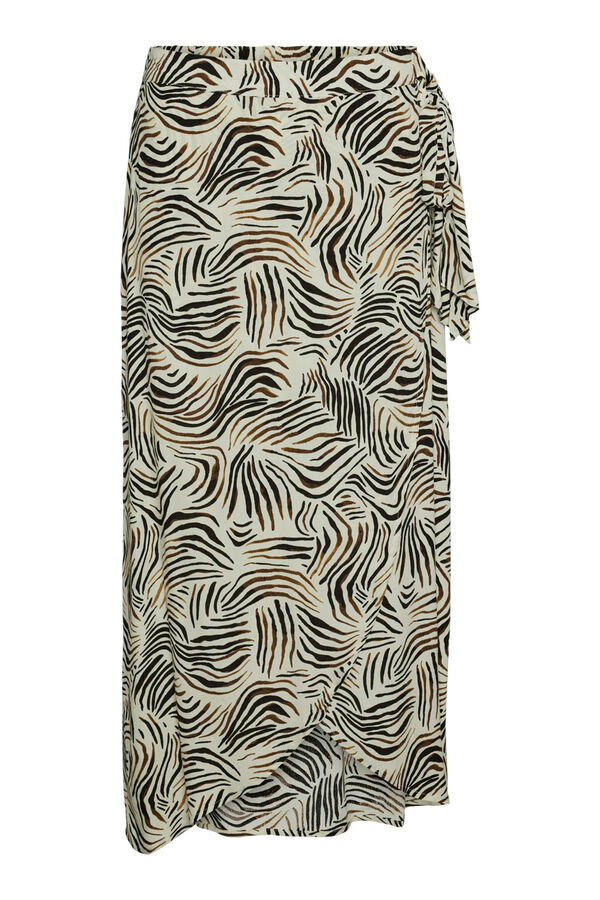 Vero Moda Saia midi cruzada  Cinzento