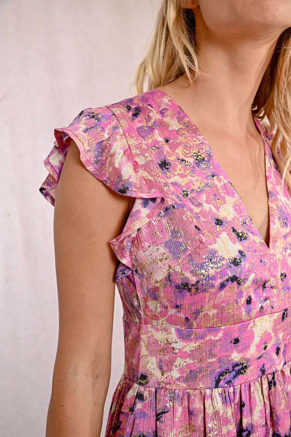 Molly Bracken Vestido manga curta Multicolorido