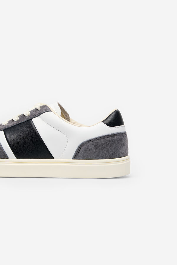 Cortefiel Zapatilla piel Gris