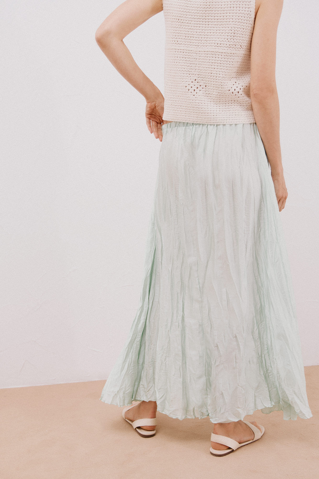 Cortefiel Falda midi textura