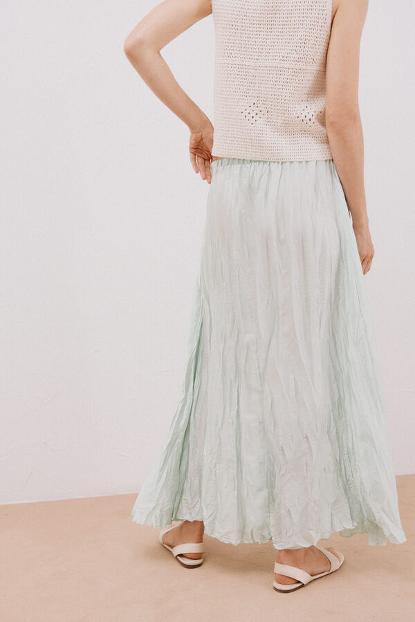 Cortefiel Saia midi texturizada Verde