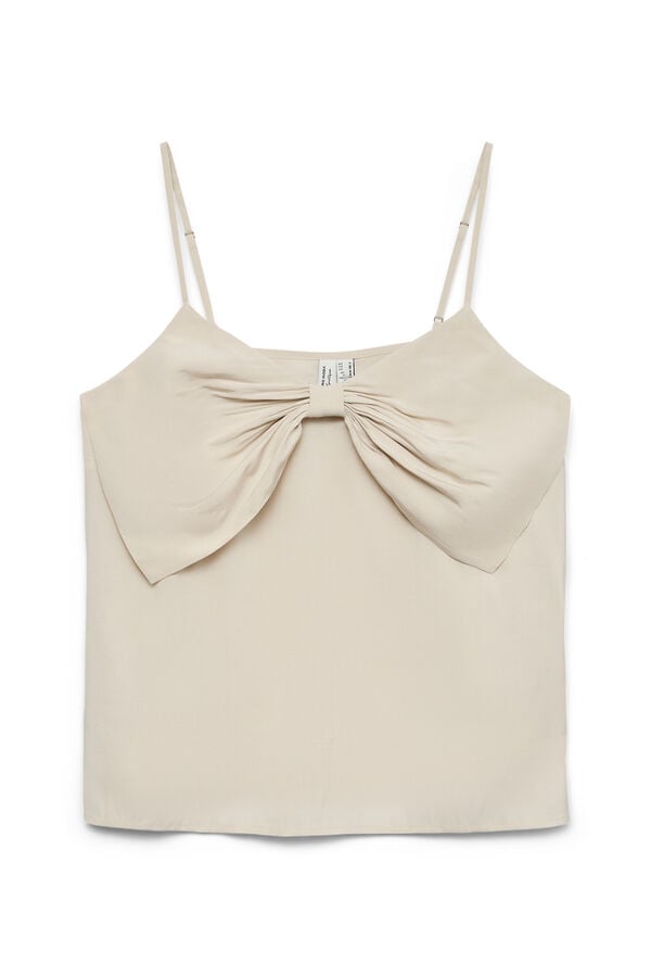 Vero Moda Top com la&ccedil;o e al&ccedil;as ajust&aacute;veis Tostado