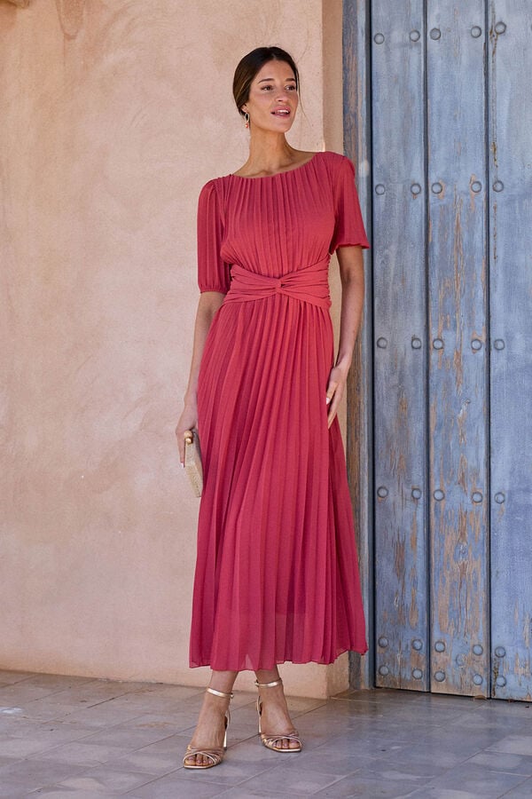 Pol&iacute;n Et Moi Vestido plissado Candela Ecru