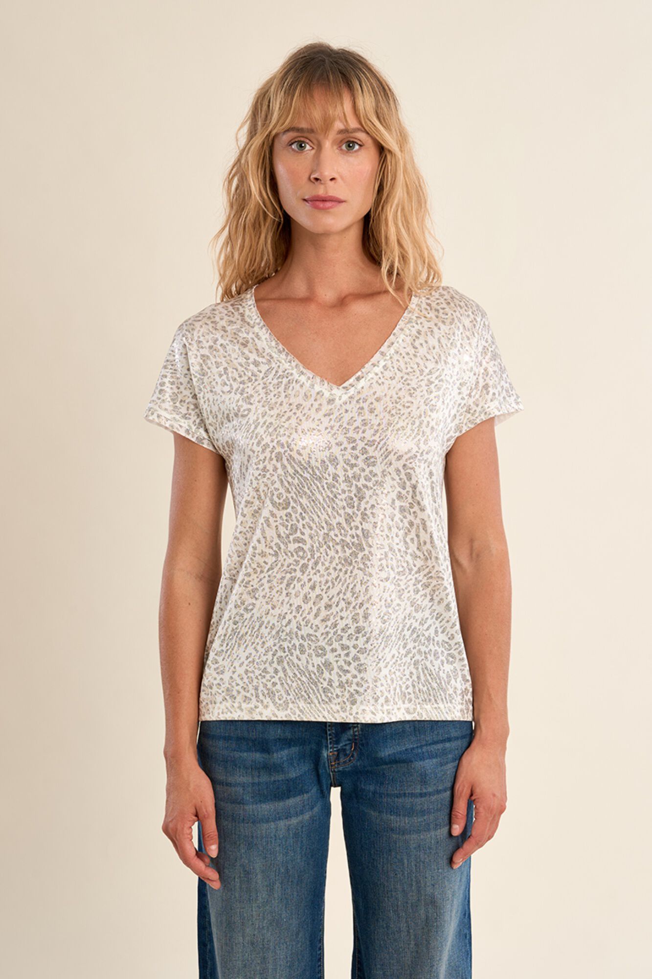 Molly Bracken Camiseta de mujer de manga corta estampado animal