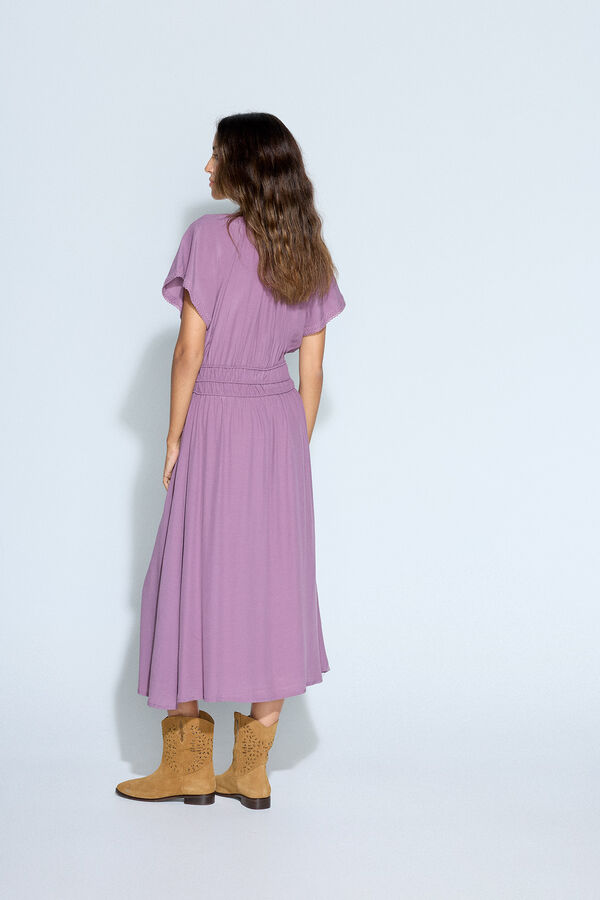 Slowlove Vestido manga capa Lila