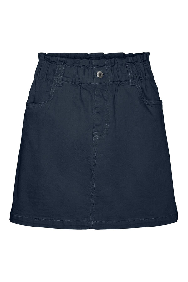 Vero Moda Saia curta com el&aacute;stico na cintura Azul