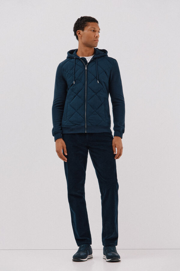 Cortefiel Pantal&oacute;n chino pana Azul marino