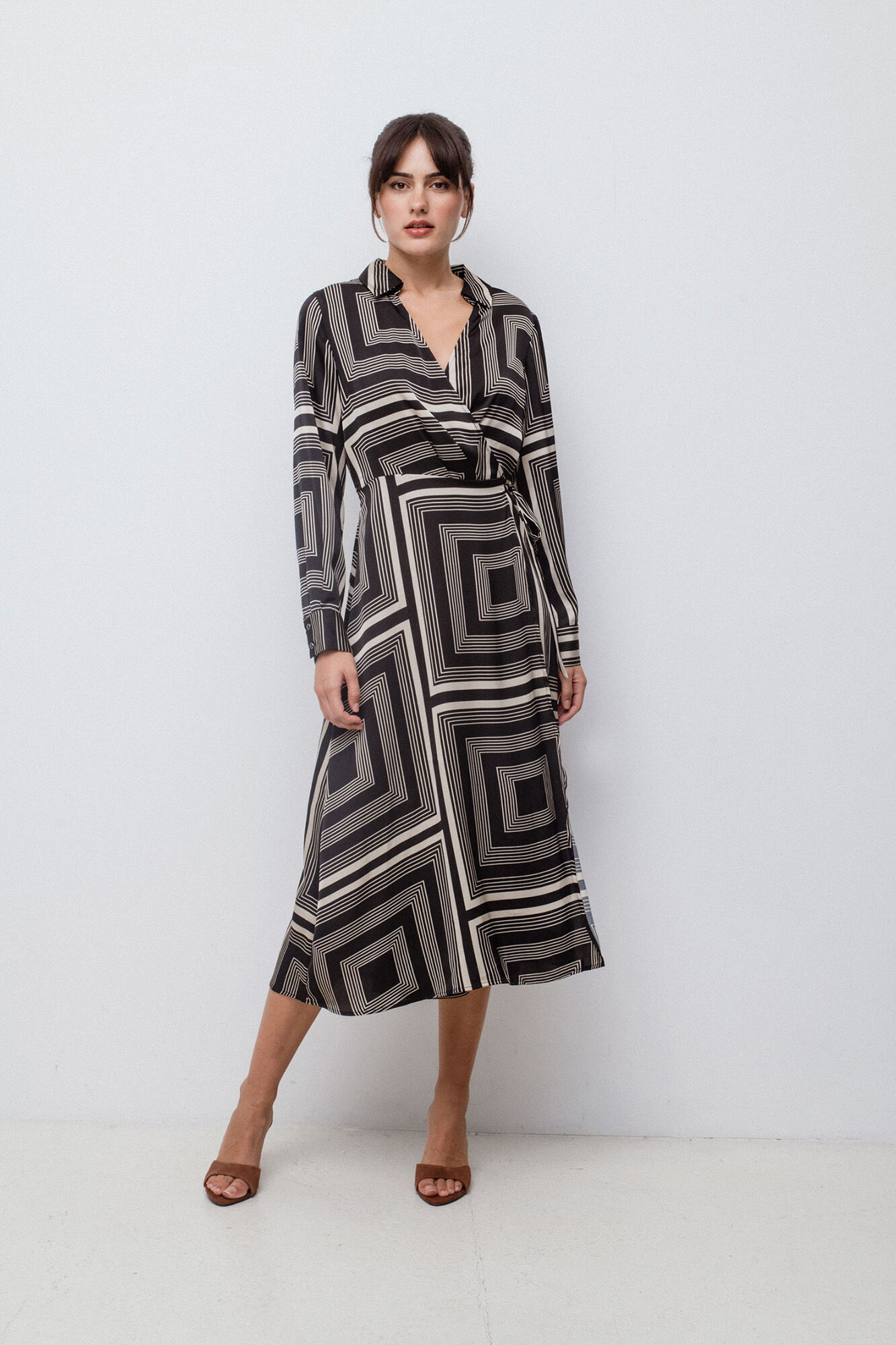 Vila Printed midi dress