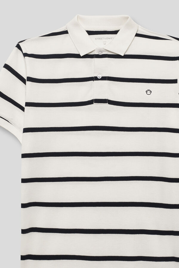 Street Monkey Polo fashion de manga curta  Branco