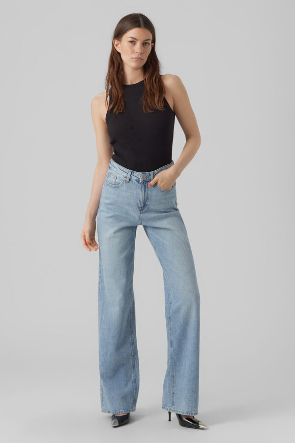 Vero Moda Pantal&oacute;n vaquero wide Azul