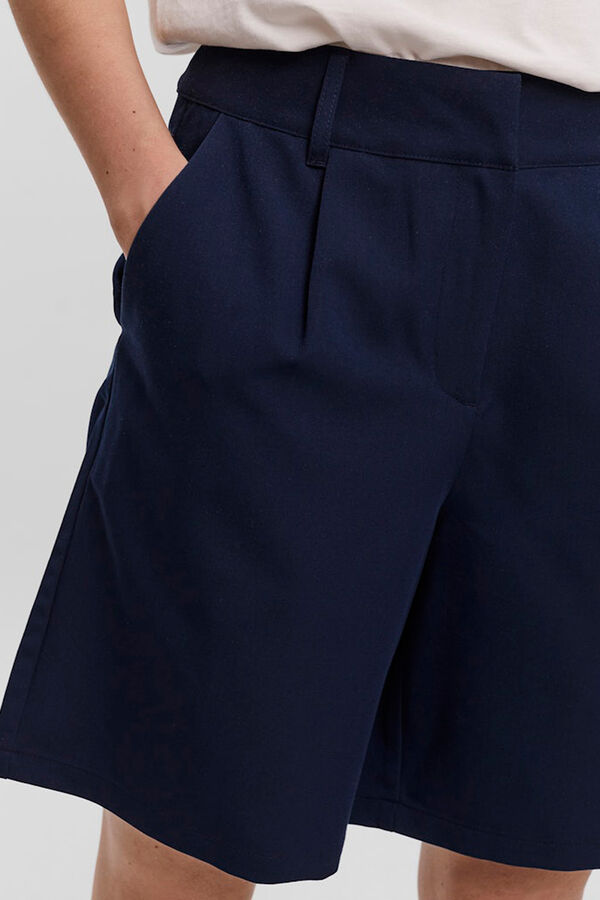 Vero Moda Cal&ccedil;&otilde;es cintura alta com bolsos Azul