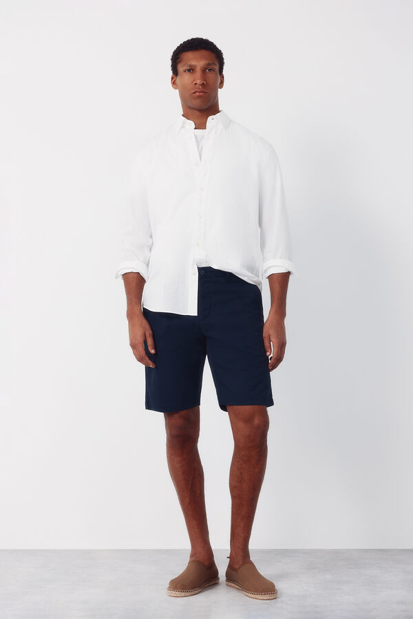 Cortefiel Bermuda chino leve Azul