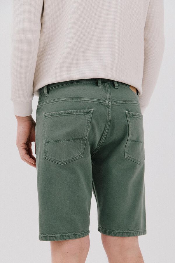 Cortefiel Bermuda denim cor Verde