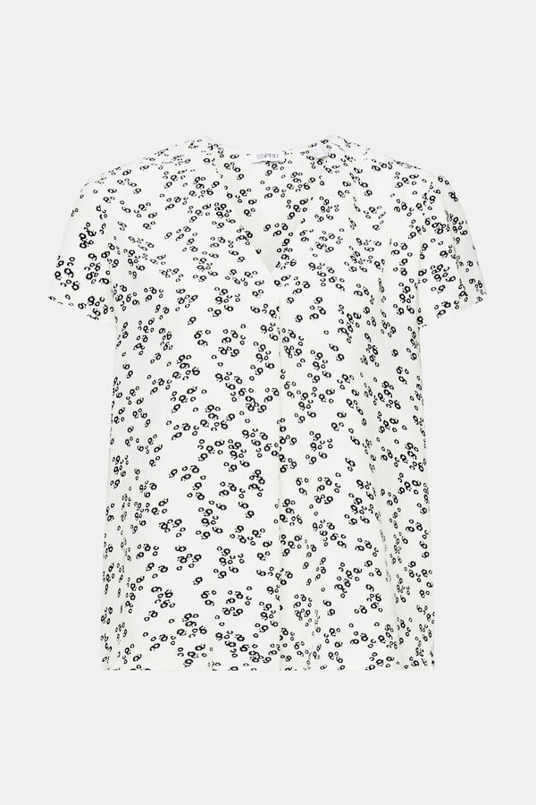 Esprit Blusa manga curta estampado floral viscose Impressão