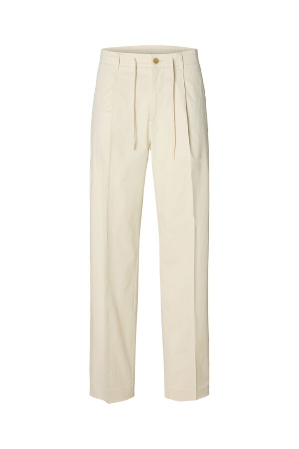 Selected Pantal&oacute;n informal con pinza Beige