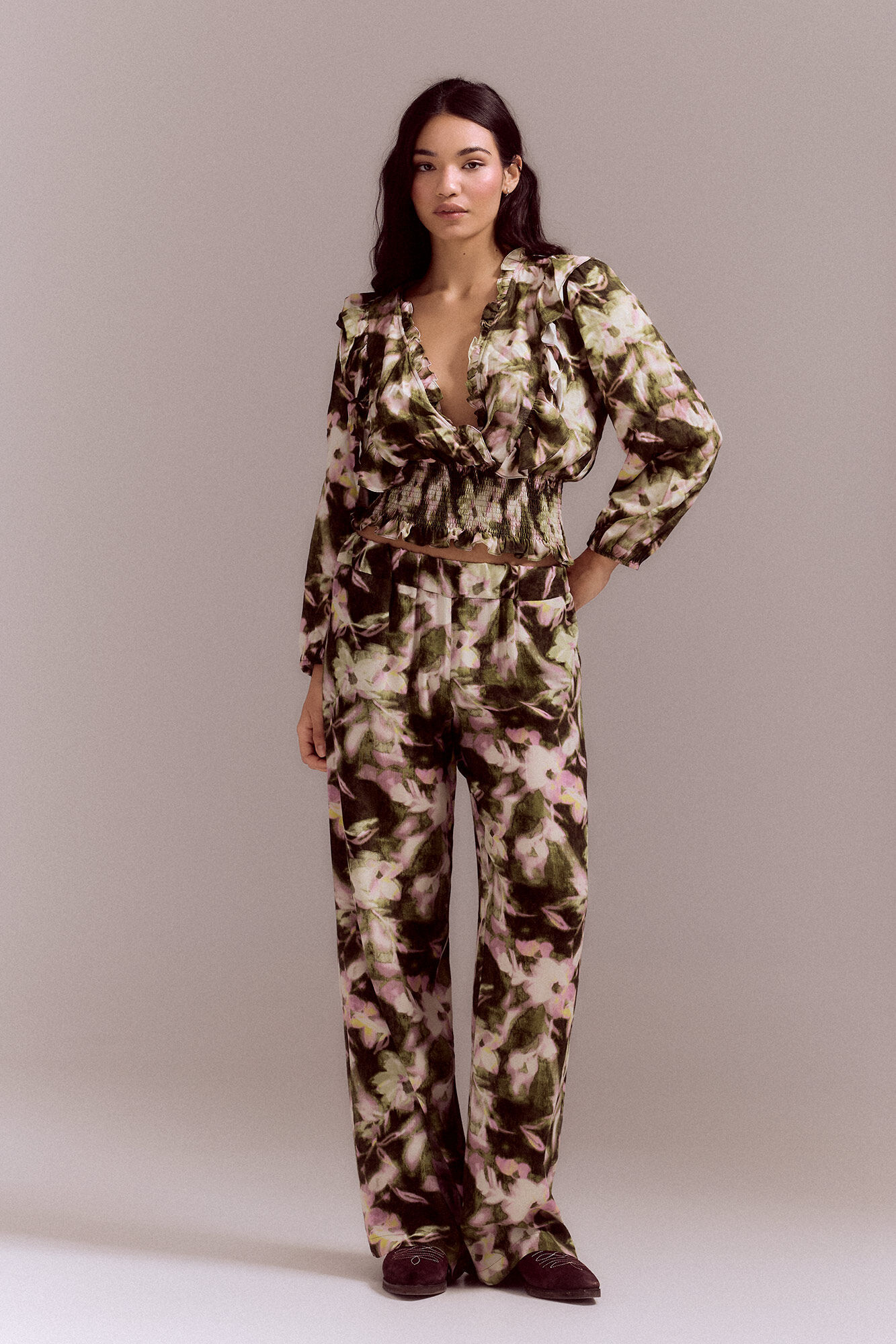 Slowlove Blusa estampa favo de mel