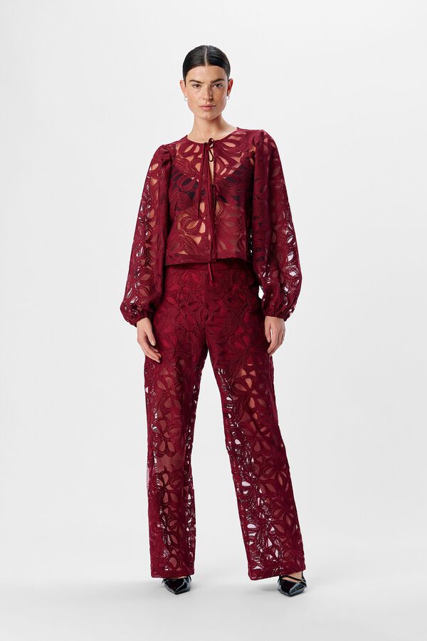 Object Blusa bordada de manga larga Morado