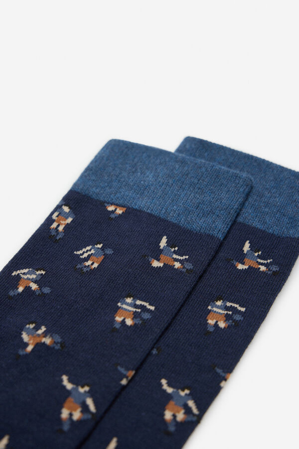 Cortefiel Meia desenho Azul