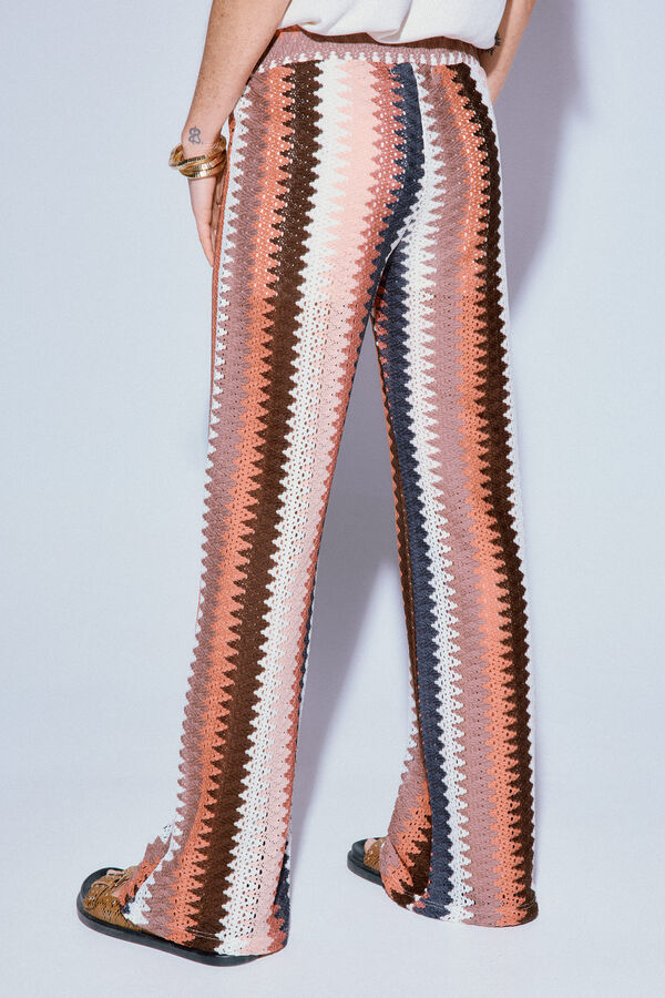 Slowlove Cal&ccedil;as de malha Multicolorido