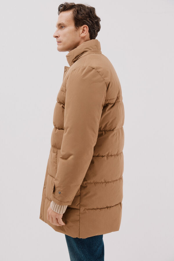 Cortefiel Parka acolchada Camel