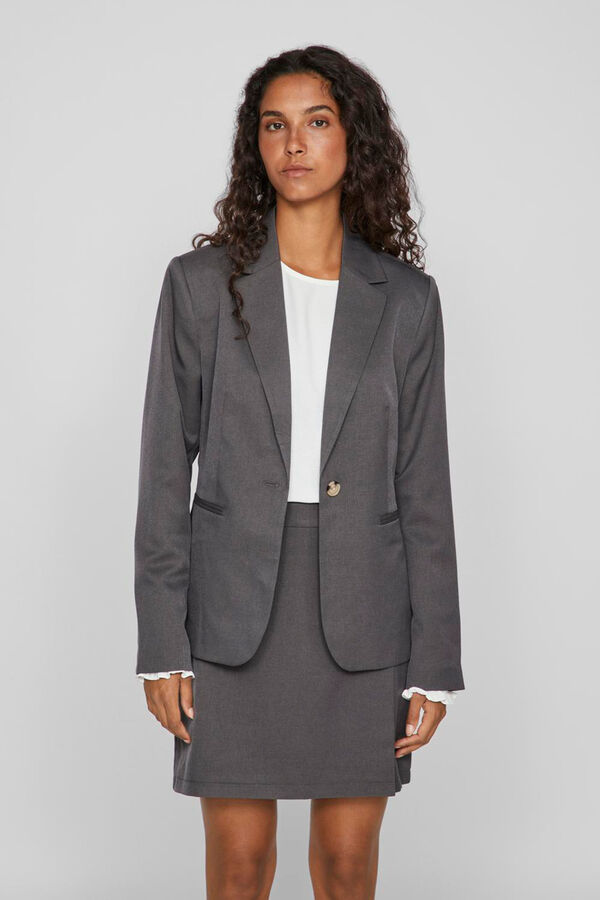 Vila Americana blazer de mujer entallada Gris