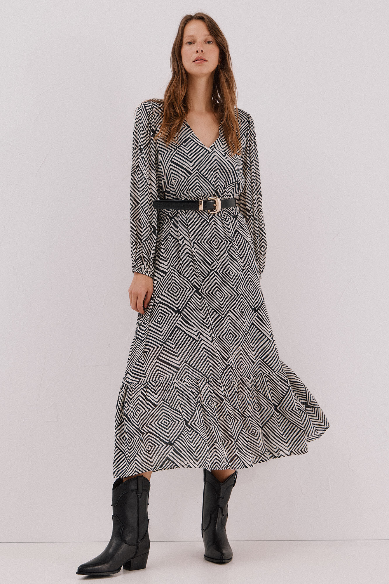 Cortefiel Vestido estampado