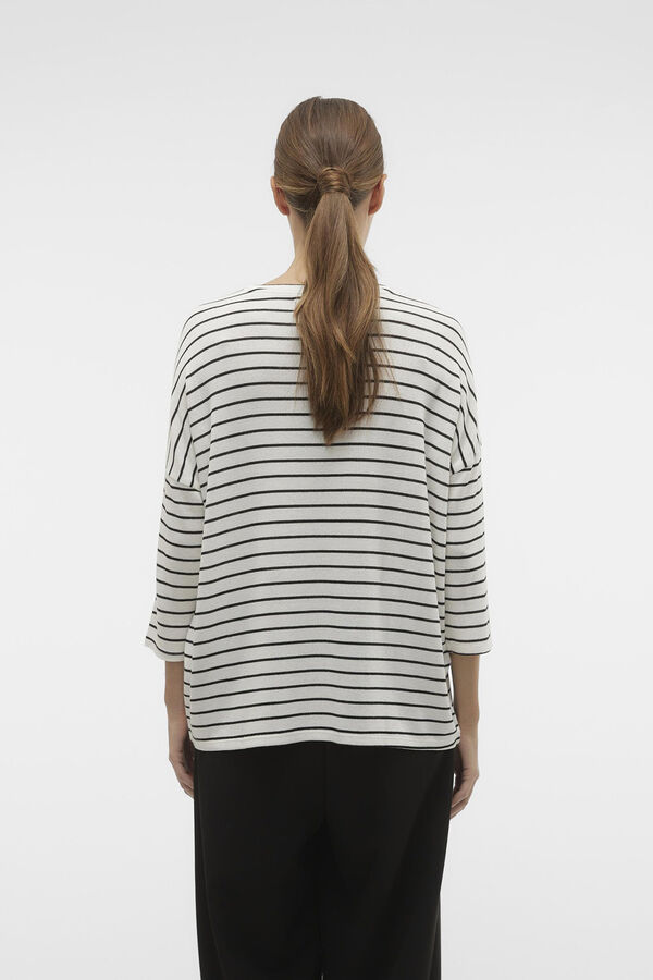 Vero Moda Jersey de punto manga 3/4 Blanco