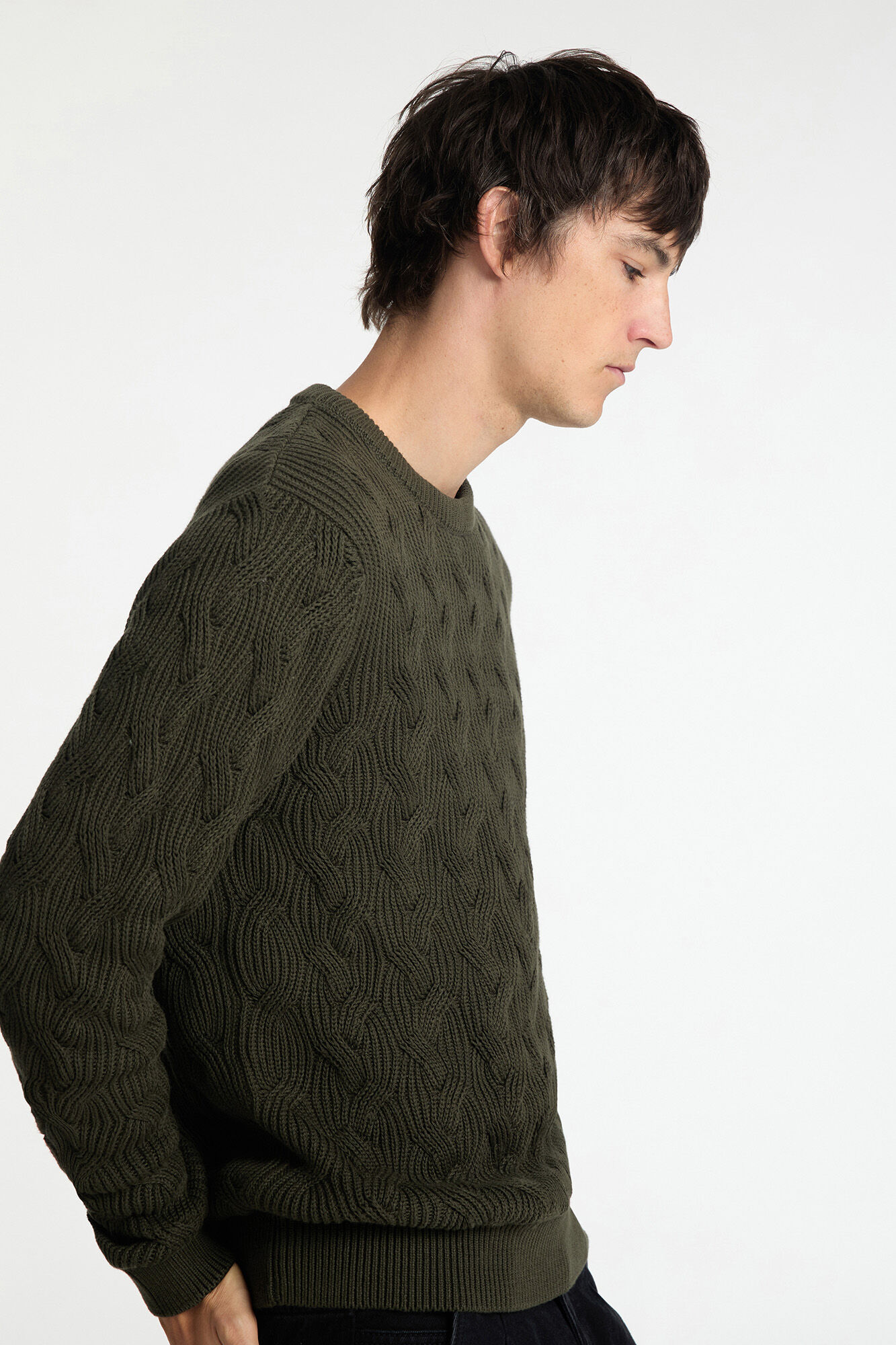 Selected Camisola estruturada confeccionada em algod&atilde;o org&acirc;nico.