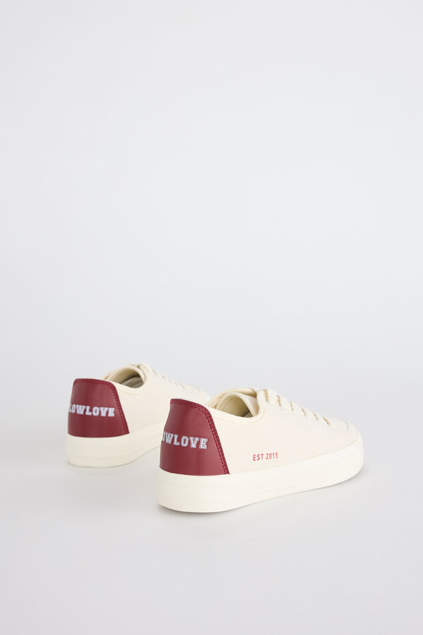 Slowlove T&ecirc;nis desportiva estilo casual Ecru