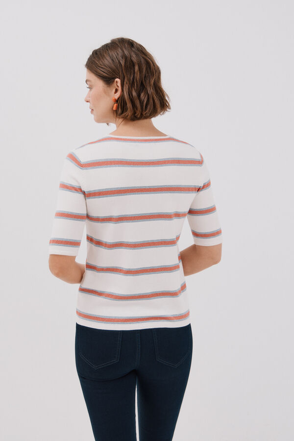 Cortefiel Jersey rayas multicolor Coral